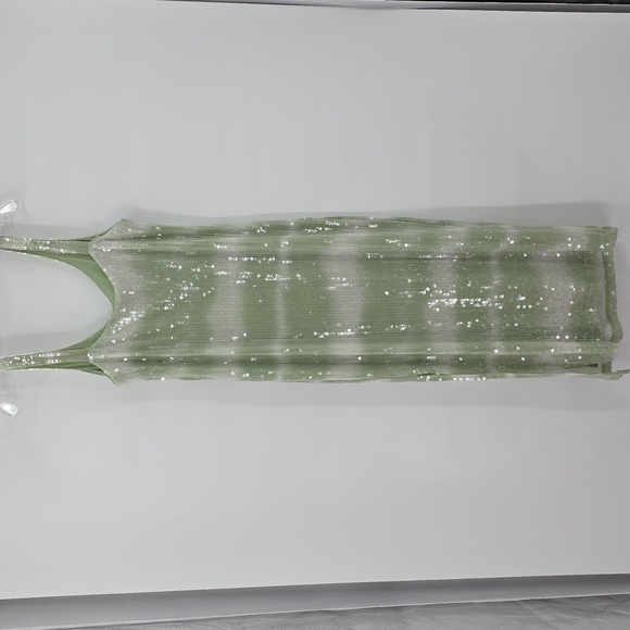 Caroline Constas Green Sequin Midi Dress Size M - Picture 5 of 9